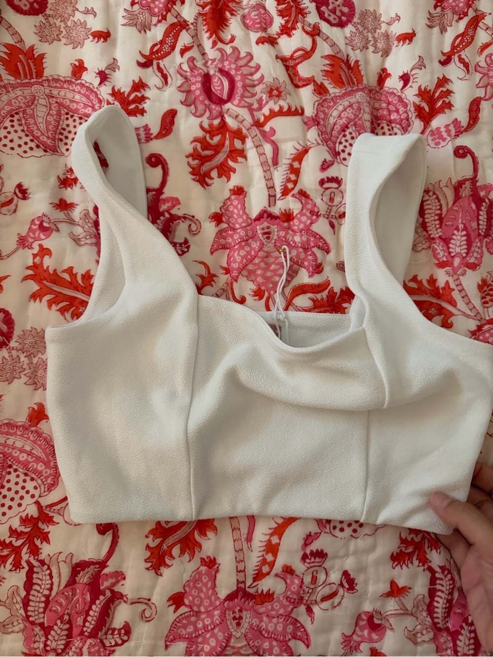 Show Me Your Mumu White Textured Cropped Tank